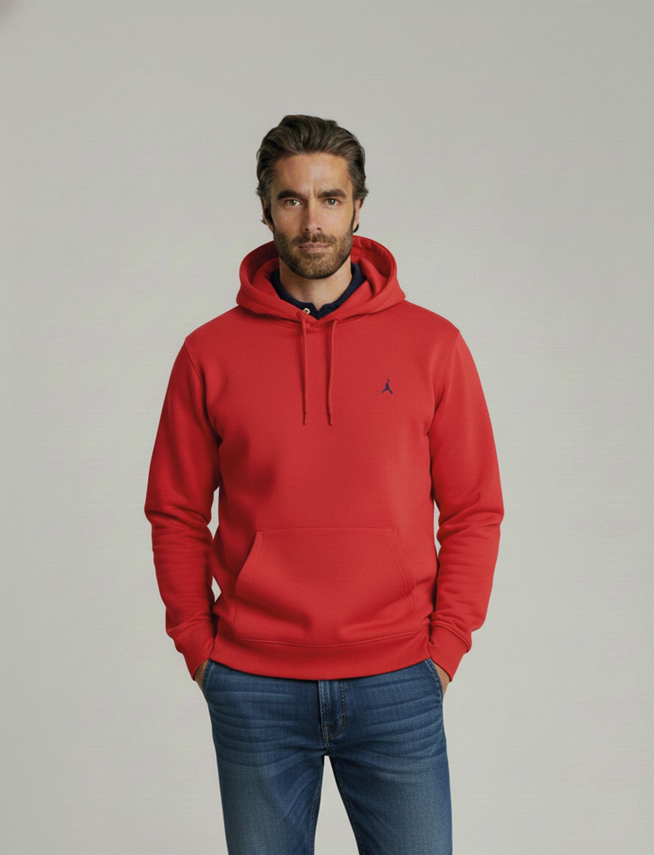 HOODIE BASIC LOGO ROJO