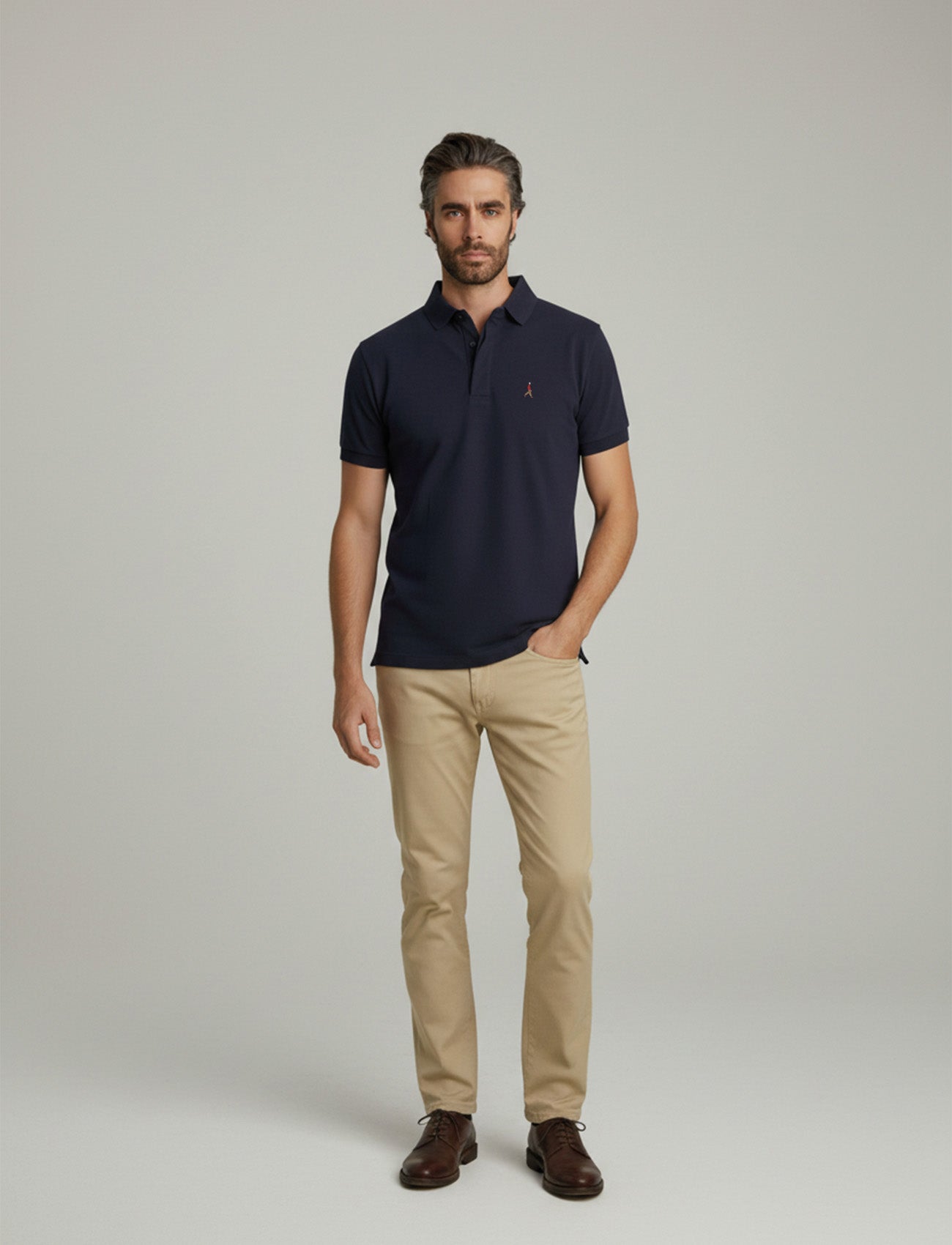 POLO PIQUE TAPETA MARINO