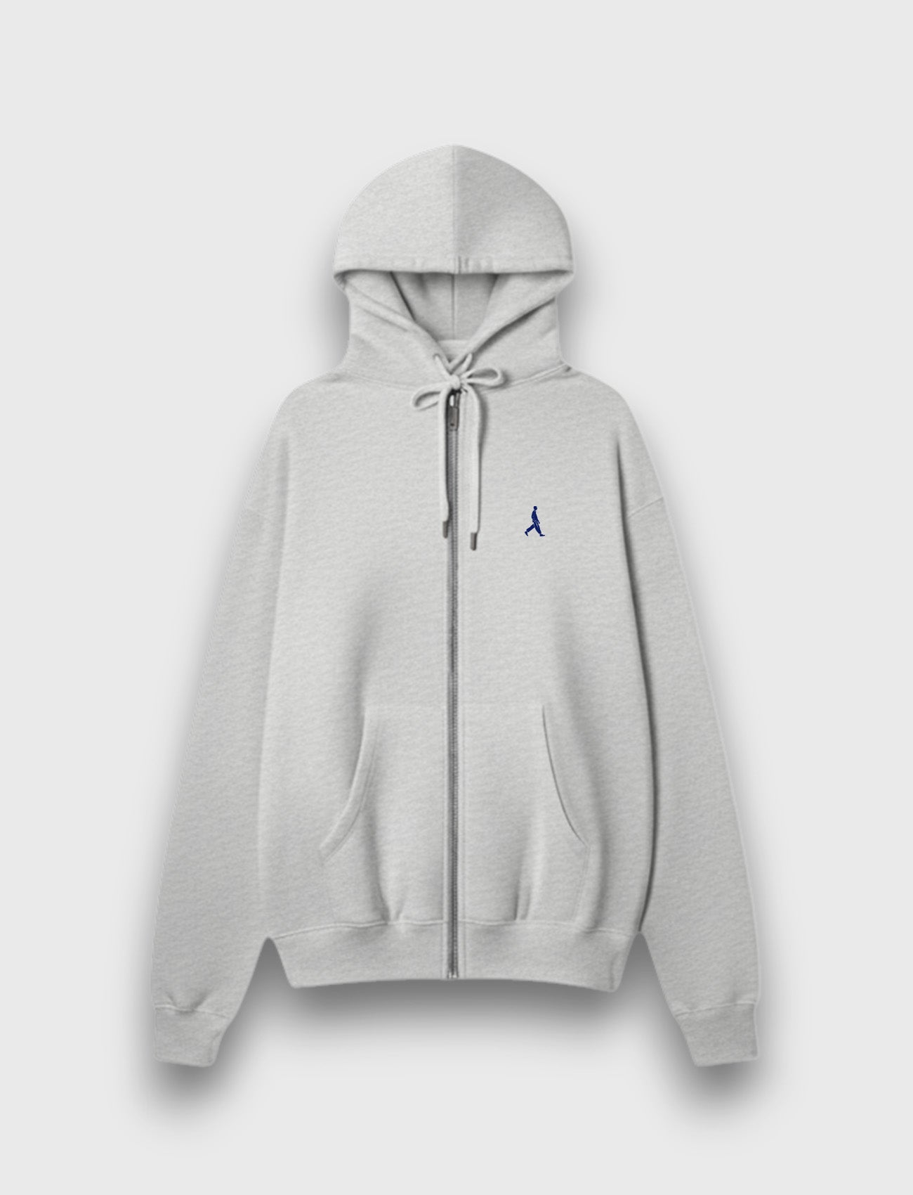 HOODIE BASIC ZIP GRIS