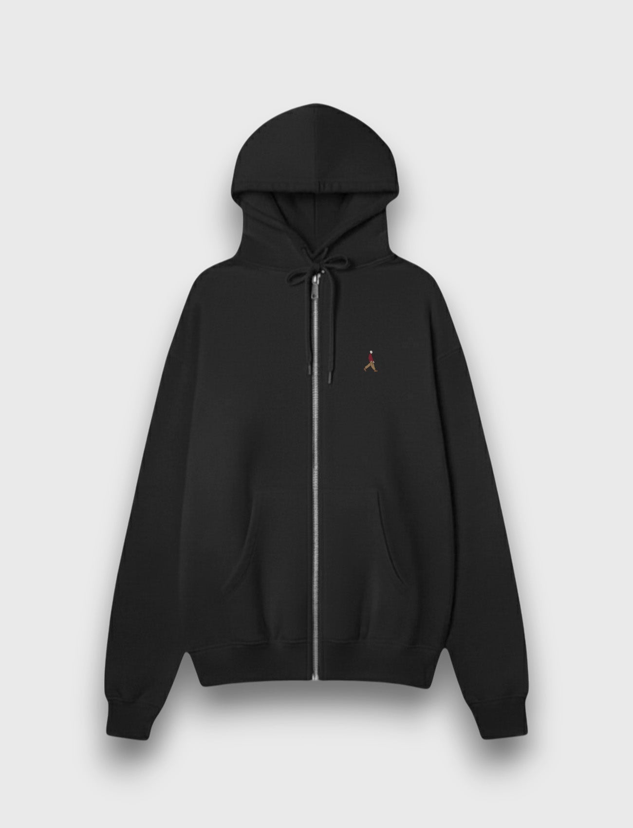 HOODIE BASIC ZIP NEGRO