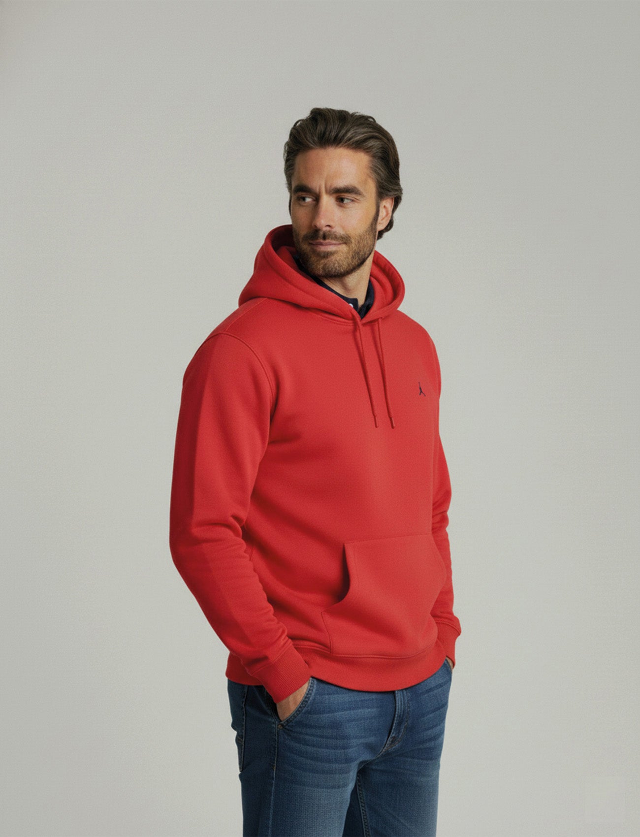 HOODIE BASIC LOGO ROJO